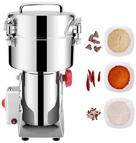 2500G Elektrische Getreidemühle Schnelle Geschwindigkeit Kräutermühle Rostfreier Stahl Schrotmühle Swing-Typ Kornmühle Zum Mahlen Von Körnern/Gewürzen/Kräutern/Gewürzen/Kaffee