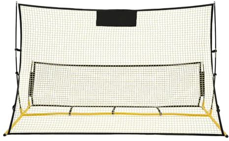 2-in-1Faltbar Fußball Rebounder Net Fußball Faltausrüstung Zielschießen Training, für Fußballfans und Schüler Training Passspiel, Kopfball, Fangen, Schießen, Ballwurf und Beinkraft 210 * 120 * 85cm