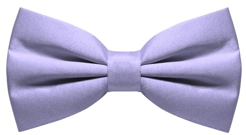 JEMYGINS Papillon da uomo opaco disponibile in tinta unita, lavanda, M