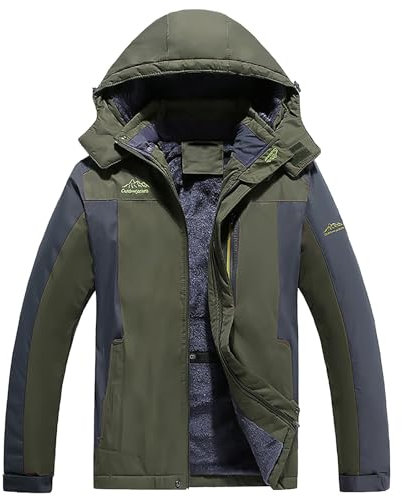 SRZYMJ Wintermantel Herren Lang Dickes Flauschfutter Wintermantel Parka Winter Übergangsjacke Freizeitjacke Outdoorjacke Funktionsjacke 3 In 1 Softshelljacke Sweatjacke Steppjacke Fleecejacke