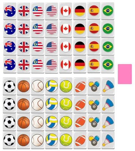 Generisch Spielblöcke, Mahjong Spielset, Legespiele Im Mahjong Stil, Seaside Escape Spielblöcke, Familienparty Spiele, Kompakt Und Tragbar, Patriotisches Design, Deutlich Sichtbar