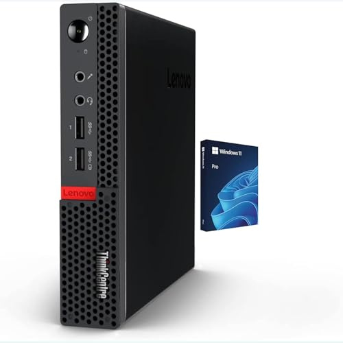 Lenovo ThinkCentre Tiny Business Desktop Mini PC, AMD Processor, 8GB RAM, 128GB PCIe SSD, 2X Display Port, USB 3.1 Gen 1, RJ-45, Wi-Fi, Windows 11 Pro, Black