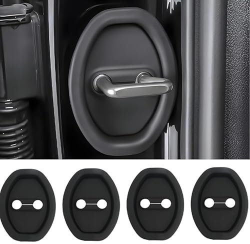 4PCS Car Silicone Door Latch Protective Cover for Ford Ranger 2015 2016 2017 2018-2024, Car Door Lock Cover Protector Silent Shock Pads Silicone Door Lock Protector Interior Accessories for Car