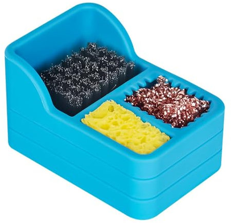 Fer à souder, nettoyeur de pointe, nettoyant de rinçage en laine de laiton, brosse de nettoyage en acier dense, résistant hautes températures, pas besoin d'eau, 8,9 x 5,8 x 4,7 cm, pour la maison