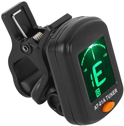 Clip-On-Stimmgerät für Akustikgitarre, Ukulele-Stimmgerät, Automatisches Gitarrenstimmgerät mit Großem Bildschirmdisplay für Musiker und Anfänger