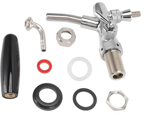 SRKATI Birra Fatta in casa Produzione di Birra G5 / 8 Rubinetto per Birra Rubinetto per Birra in Acciaio Inossidabile 304 Rubinetto per erogatore di Birra alla Spina Strumento di Controllo del Flusso