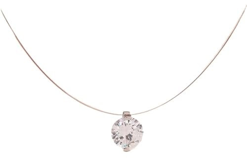 UYFRD Transparenter Damen-Halsreif, Kristallkugel-Anhänger, glänzend, luxuriös, Hochzeit, Halsschmuck, modisches Halsband, Zubehör, Einheitsgröße, Achat
