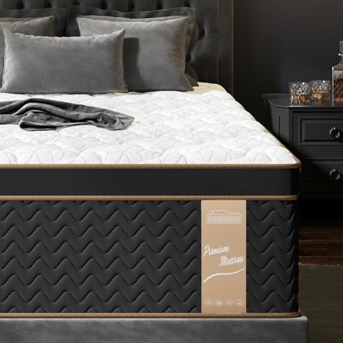 Firm Full Mattress 14 Inch, Cooling Hybrid Bed in a Box, 7-Zones Individual Pocket Spring, Motion Isolation, Targeted Hip/Shoulder/Lumbar Support, Fiberglass-Free, 365-Night Trial, CertiPUR-US