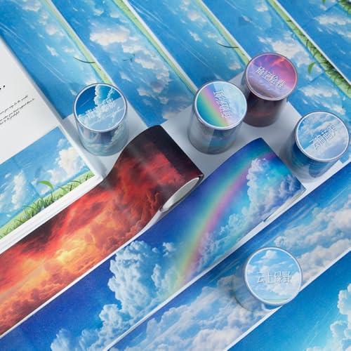 Kesari 6 rotoli di nastro washi per scrapbook e album di ritagli, accessori per il fai da te