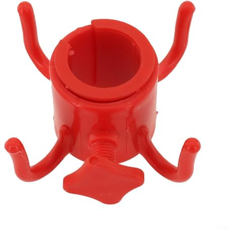 Porte-parapluie de plage avec 4 broches pour ranger de petits accessoires (rouge)