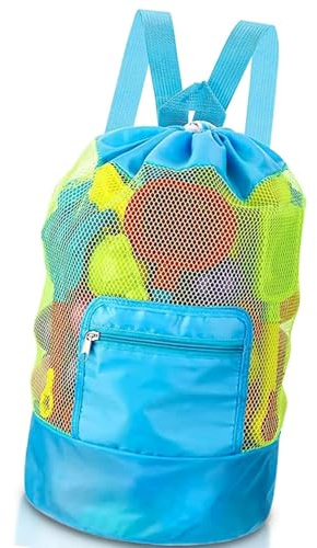 Sandspielzeug Tasche, Netzbeutel, Sandspielzeug für Kinder, Ideal für Sandspielzeug & Wasserspielzeug, Wasserspielzeug Rucksack Tasche