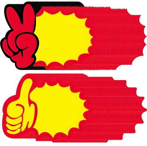 100 Stück Preisschilder Flohmarkt, Flohmarkt Zubehör, Preisetiketten für Verkaufsförderung, Supermärkten, Geschäft, Ladengeschäft, Party Favors 13 * 17cm (Rot)