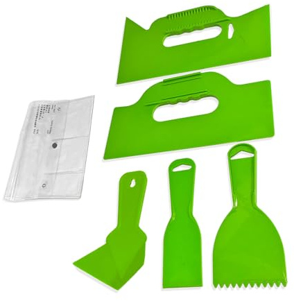 Collection De Spatules À Grattoir Mastic En Plastique 5 En 1 Adaptée La Texturation Artistique La Peinture Utilisateurs Novices Et Expérimentés Ensemble Spatules Plâtre