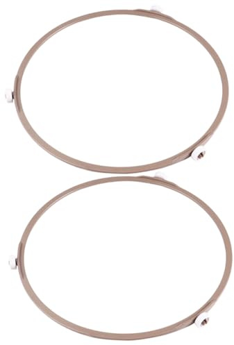 Angoily 2 Stück Mikrowellen drehtellerhalter Hochwertigem Kunststoff mit Hitzebeständigem Drehring und Robustes Ersatzteil für Mikrowellen glasplatten Einfache Montage Kompatibel