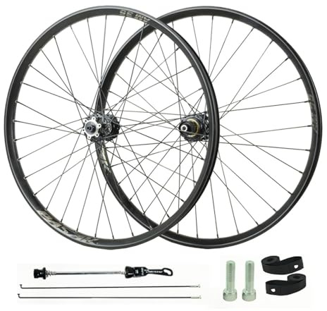 GEIRONV Schnellspanner for Scheibenbremsen 26/27,5/29 Zoll Mountainbike-Laufräder, 5 Lager, 12 Gänge, 2,8 Breite Reifen Downhill/All-Mountain-Untersetzung(Black,29inch)