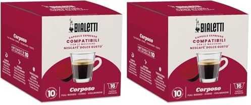 Bialetti Café Capsules compatibles Dolce Gusto® - Corposo - 16 Capsules (Lot de 2)