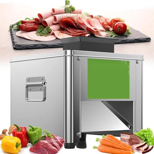 850W Affettatrice Elettrica Professionale - 310 Giri/min, Lama Inox, Capacità 150kg/h, Ideale Per Affettare Carne Fresca E Verdure In Casa O Bottega(3.5mm)