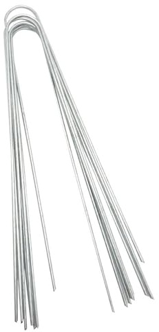 NOENNULL 50 Stück Gartenpfähle für Pflanzen, Gartenpfähle aus Metall, U-förmige Pfähle, Heftklammern für, Garten, Bauernhof, Gras, Zelt, Zaun