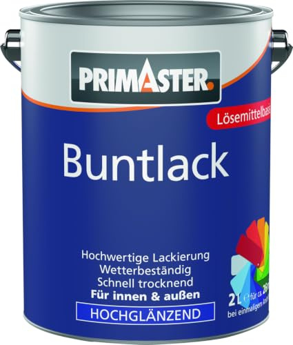 Primaster Buntlack 2 L tiefschwarz hochglänzend Lack