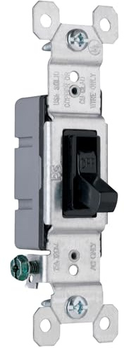 Legrand Pass & Seymour 660BKG Interrupteur à bascule unipolaire 15 A, qualité résidentielle, noir (1 pièce)