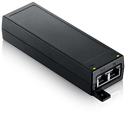 Zyxel 30W PoE+ Injektor | 1-2,5G MultiGig IEEE 802.3at | PoE12-30W | Single-Port-Einspeisung, Plug-and-Play, Für WLAN-APs/IP-Kameras/IP-Telefone, Überlast- und Kurzschlussschutz