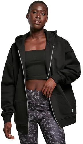 Urban Classics Damen Ladies Oversized Zip Hoody Black, S