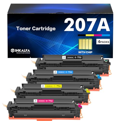 207A 207X MFP M283fdw Toner: Kompatible für HP 207A 207X M255dw Color LaserJet Pro MFP M283fdw Toner Schwarz M282nw M283fdn M255nw W2210A W2211A W2212A W2213A Cyan Gelb Magenta Mit Chip Multipack