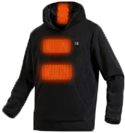 Battnot Beheizbare Hoodie Damen Beheizbare Pullover Herren Damen Langarm Baumwolle Beheizte Kapuzenpullover USB Elektrisch Beheizbare Sweatershirt mit Kapuze Erwachsene Bluse Tops Mantel mit Heizung