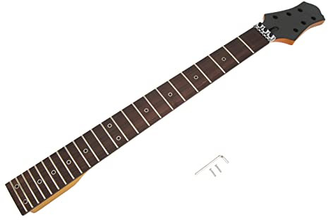 Gitarrenhals-Griffbrett, 24 Bünde, 25,6 Zoll, Glatter, Eleganter Holz-E-Gitarrenhals-Ersatz, Perfekter Ersatz für Professionelles Spielen