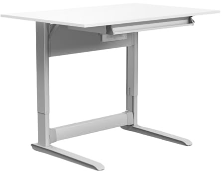 Moll Express 90 Schreibtisch | mechanisch höhenverstellbar in Sekunden | Ergonomie fürs Homeoffice & Büro | Computertisch weiß optional mit Schublade | Made in Germany
