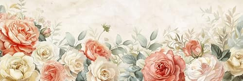 Diamond Painting Erwachsene Groß XXL Rose Diamant Painting Bilder Blume 5D DIY Diamant Crystal Arts Embroidery for Beginner, Diamant Kunst Malerei Stickerei Set Kreuzstich Home Wand Dekor 30x60cm