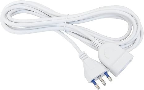 SQAUDO Prolunga Lineare 15 Metri, Cavo Elettrico con Spina 10/10A Bipasso, Bianco