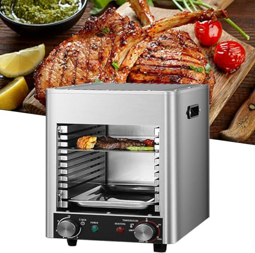 Parrilla Para Carne Profesional De 1500 ℉, Asador PortáTil De CoccióN RáPida Para Carne, Mariscos, Verduras Y MáS, Acero Inoxidable,220V