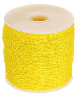 QUARKZMAN 1mm Polypropylen Seil Geflochtene Seile Nylonseil Hohlseil Gelb | 100m, für Wäscheleine Camping Wandern Outdoor