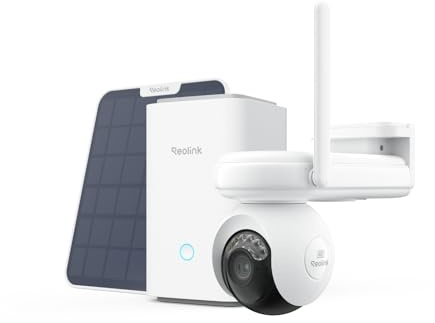 Reolink Altas PT Ultra, Erste 4K Solar Überwachungskamera Aussen Akku mit Daueraufzeichnung, Auto-Tracking, ColorX-Nachtsicht, Erweiterbarer Lokaler Speicher, Home Hub+Altas PT Ultra