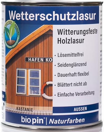 biopin Wetterschutzlasur kastanie 0.75 L, 22481