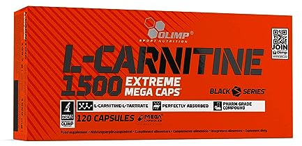 Olimp L-Carnitine 1500 Extreme Mega Capsules - Pack of 120 Capsules