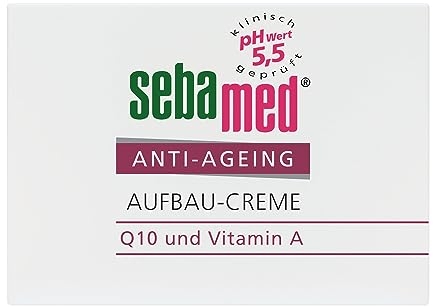 Sebamed Anti-aging byggkräm för män och kvinnor, dagkräm, dagvård, anti-rynk-kräm, minskar rynkdjupet och förbättrar hudens elasticitet, med Q10 och vitamin A