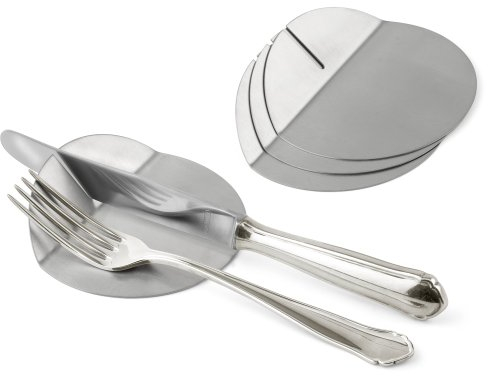 Weis 15109 - Set di 4 poggia-Posate in Acciaio Inox