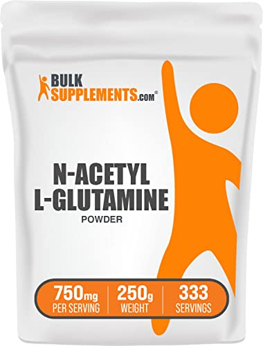 BulkSupplements.com N-Acetyl L-Glutamine Powder - Amino Acid Nutritional Supplements - Recovery Supplements Post Workout - Amino Acids Supplement For Women - Post Workout For Men (250 Grams - 8.8 oz)
