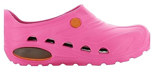 Oxypas Safety Jogger Sabot Léger Hommes et Femmes 39/40 EU - OXYVA - Sabots Antidérapants, Antibactériens, Antistatiques et Antifongiques, Chaussures de Sécurité, Rose