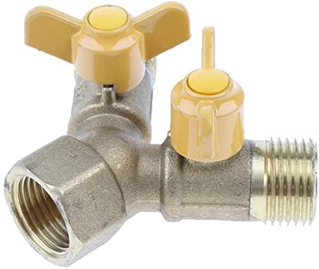 Raccordo Tubo Gas a 2 Vie Connettore Valvola Adattatore Joiner per Acqua Tubo Gas, B