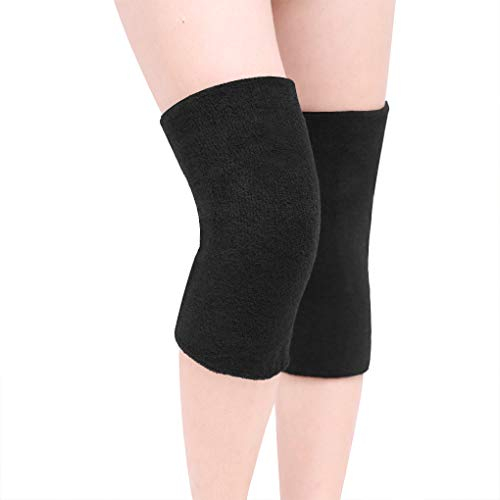 FakeFace Kniewärmer für Damen Herren Rutschfest Winter Warm Knieschoner Elastisch Knieschützer Doppelschicht Beinwärmer Knie-Wärmer Thermische Kniekompression Ärmel für Fußball Tanzen Yoga Sport
