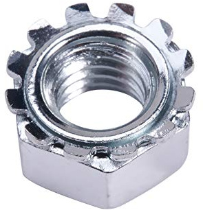 MroMax M5 - Dado di bloccaggio a testa esagonale in acciaio al carbonio per montaggio a basso carico, colore argento, 100 pezzi