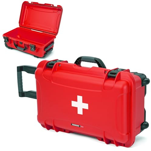 NANUK Erster-Hilfe-Koffer, leer – Ideal zur Zusammenstellung eines Erste-Hilfe-Sets, IP67-zertifiziert, stoßfest, staubdicht und schwimmfähig. (935)