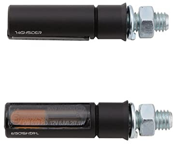 HIGHSIDER Conero Motorrad 3in1 LED Rücklicht/Blinker, Black Edition, E-geprüft (2er-Pack)