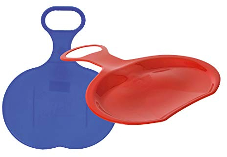 2 STK Schnee-Rutschblatt Flake Schneerutscher Schneeflitzer Bob, (Blau + Rot)