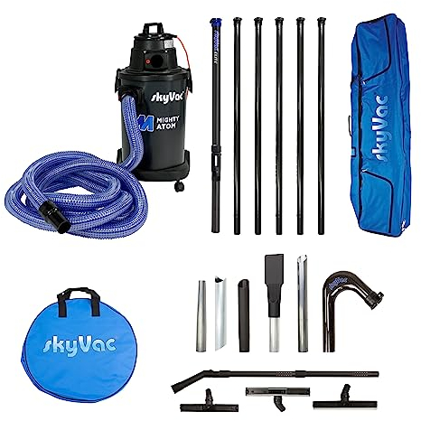 SkyVac Mighty Atom, Gutter Vacuum, Polypropylene, Black, 1600 W, 35 liters