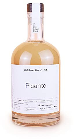 Lockdown Liquor Picante Ready to Drink Cocktail, 500ml Bottle | Premium Tequila, Lime & Chilli Blend | Award-Winning Spicy Cocktail | 16.05% ABV | Bar-Quality Picante at Home