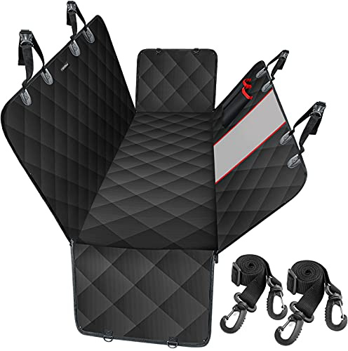Favoto Hundskydd Bil, Vattentät och robust Pet Seat Cover Bilskydd med synligt nätfönster och Universal Zipper för SUV, Lastbil, Resa, 137x147cm